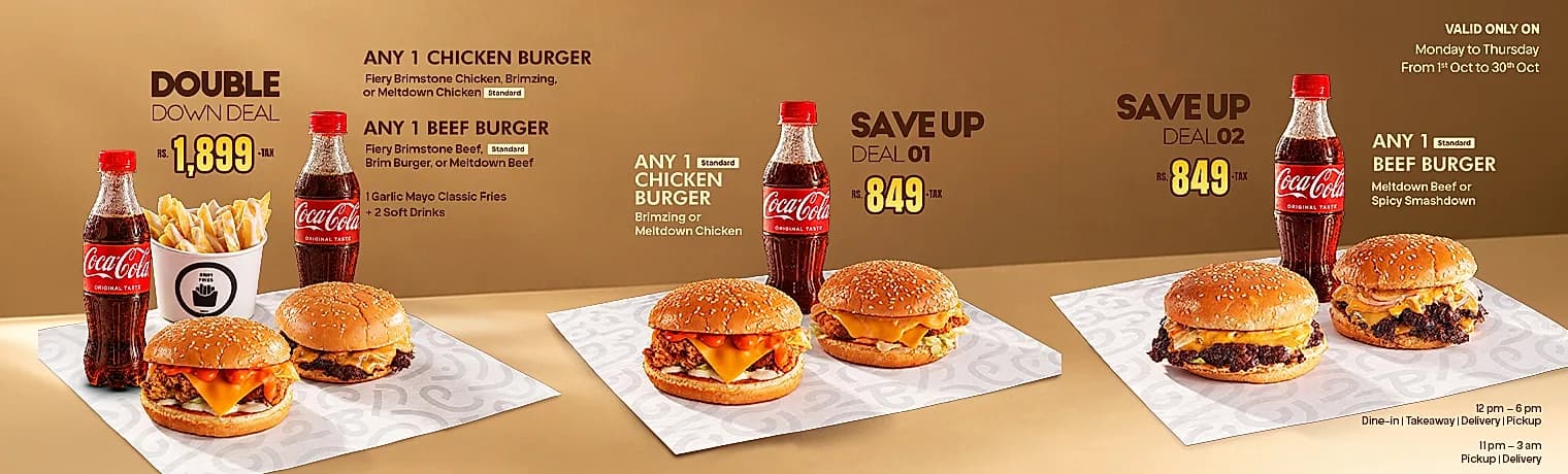 Burgers: Smash burger with melted cheese, Brim Burgers menu