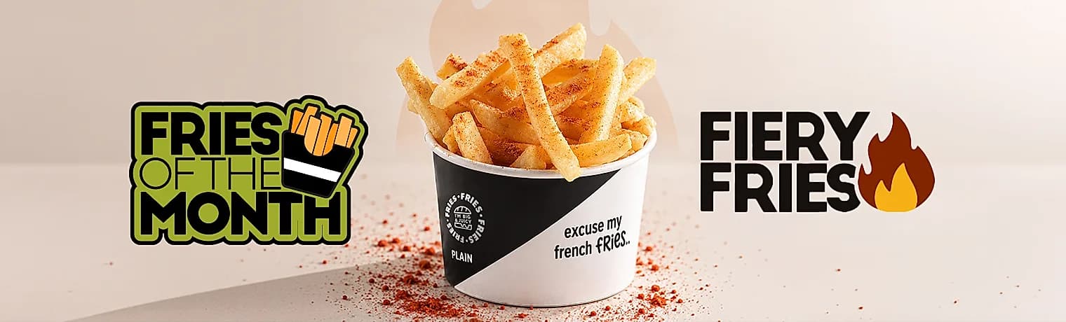 Loaded fries: Loaded fries topped with cheese and sauce, Brim Burgers